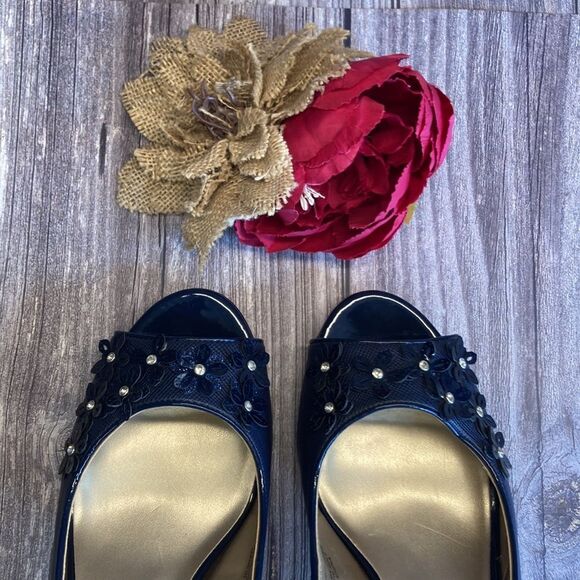 KAREN SCOTT Bronaa Blue Sling-Back Pumps 10M - Picture 4 of 10